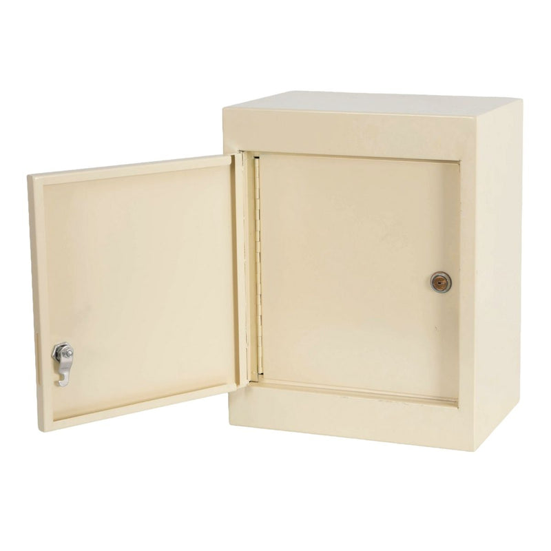 Medical Narcotics Storage Cabinet, Dual Door with Independent Locks, 12"W x 8"D x 15"H, Steel