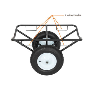 Steel Carpet Dolly Cart, 1000 lb Load Capacity, V-Groove Platform, 31"L x 22"W x 20"H