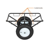 Steel Carpet Dolly Cart, 1000 lb Load Capacity, V-Groove Platform, 31"L x 22"W x 20"H