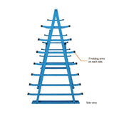 Mropurchase Horizontal Pipe Storage Rack, 1,000 lb Capacity, 7 Shelves, 60"L x 36"D x 66"H