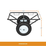 Steel Carpet Dolly Cart, 1000 lb Load Capacity, V-Groove Platform, 31"L x 22"W x 20"H