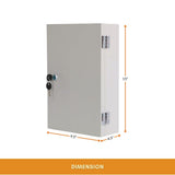 Medicine Storage Cabinet, Dual Door, Wall Mount, 9.5"W x 4.5"D x 15"H, Steel