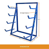 Mropurchase Horizontal Pipe Storage Rack, 2,000 lb Capacity, 4 Shelves, 48"L x 24"D x 61"H